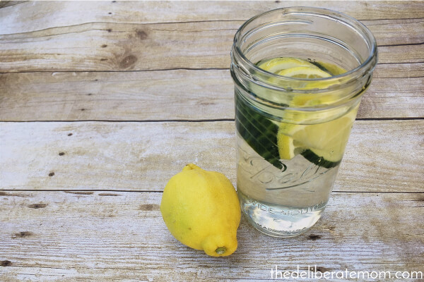 Add fruits, vegetables, and herbs to make your water more exciting.