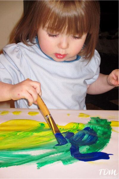 Painting with young children is a wonderful kids activity. It can be daunting but the preparation and possible 'mess" are so worth it. Here are some tips to make this experience positive.