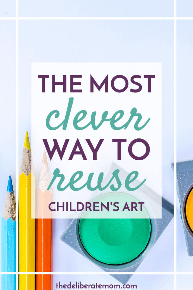 Do your children mass produce artwork? Do you ever wonder what you can do with all of your children's art? Try this clever way to reuse children's art! 
