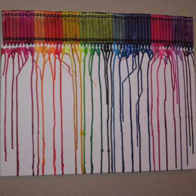 Crayons + Heat = Art! Melted Crayon Masterpiece!