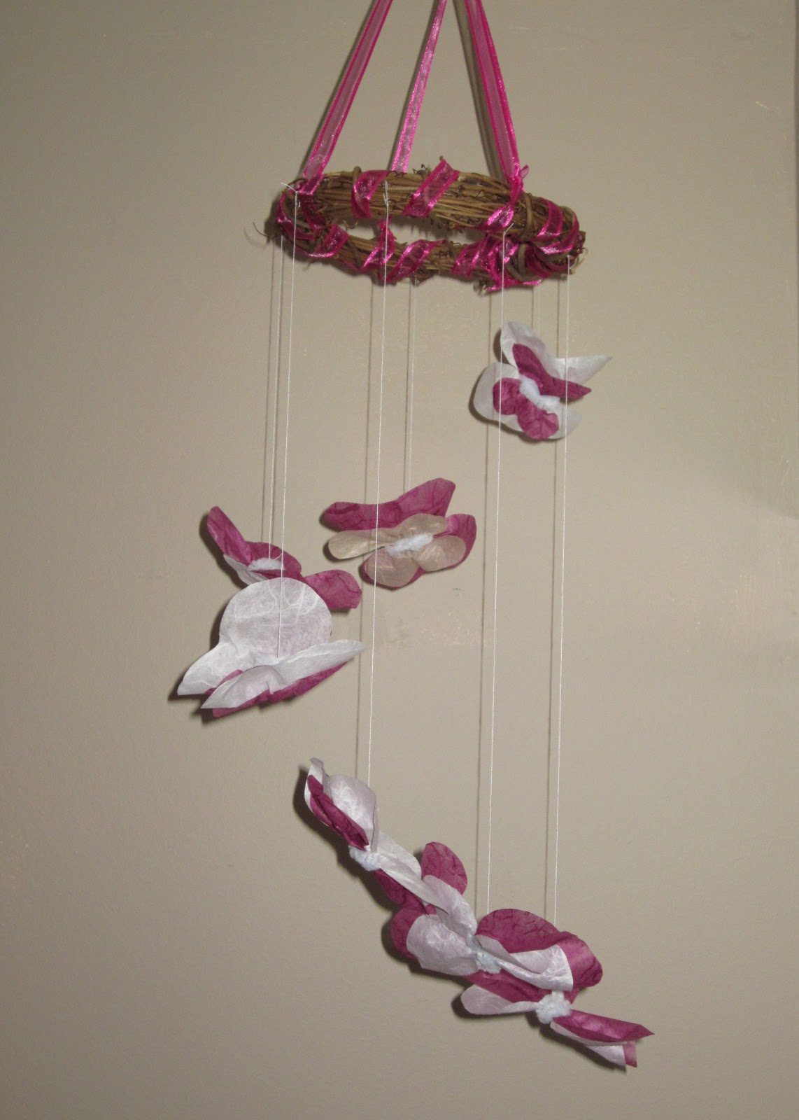 Tissue Paper Butterfly Mobile Craft - Make and Takes