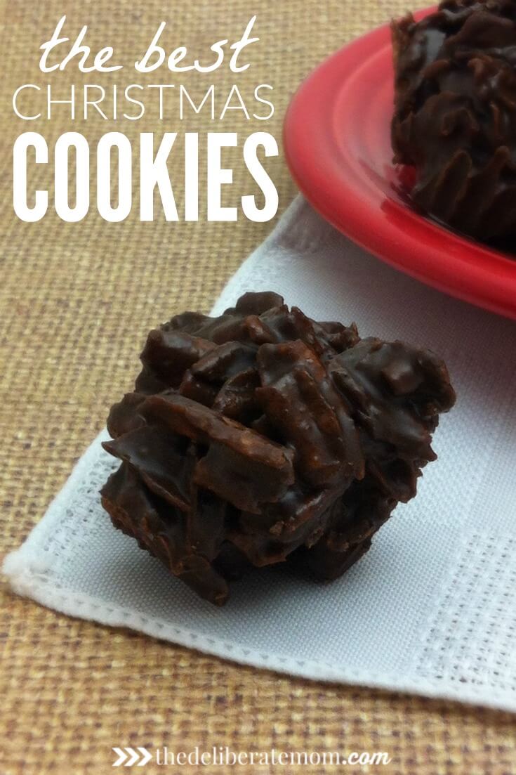 Chocolate Crunchies are THE best Christmas cookies. If you have a potluck or a cookie exchange, these are the cookie to take! This treat is also known as chocolate cocaine. 