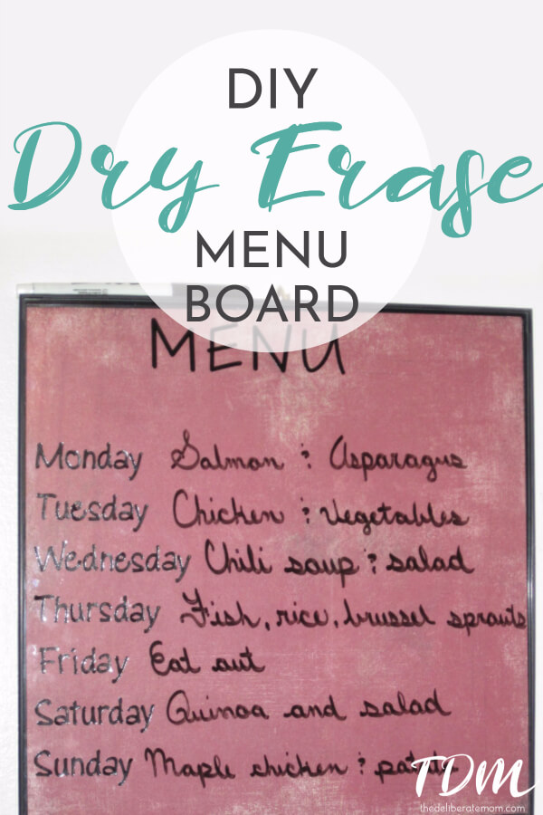 We have been on a journey to reduce food waste. One of the ways we do that is we plan our menus! Check out this DIY dry erase menu board that we made for our kitchen.