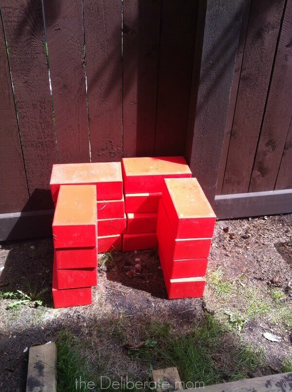 Playspaces for small backyards - building blocks.