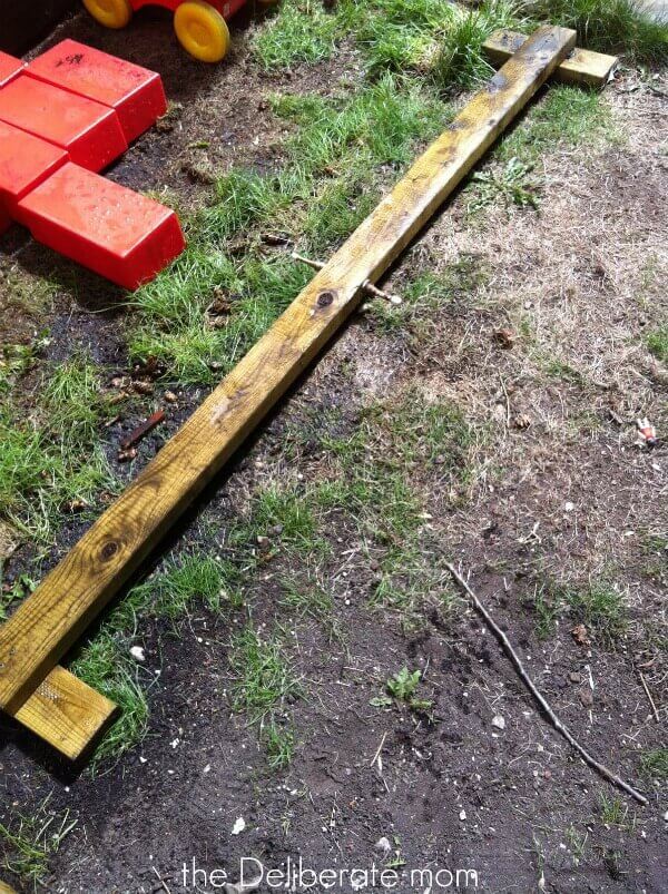 Playspaces for small backyards - a balance beam.