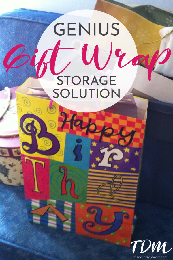 Do you need a storage solution for all of your gift wrap? Do you need a way to store wrapping paper? Check out this GENIUS wrapping paper storage solution!