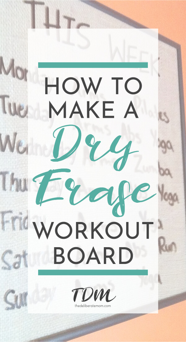 Do you want to track your workout routine but don't like jotting your schedule on paper? Check out this diy tutorial to make a dry erase workout board! There are plenty of pictures to take you step-by-step through the process and it's super simple to make! #exercise #health #diy #fitnesstracking