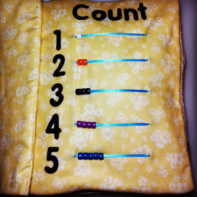Counting beads - a fun activity.