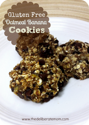 Gluten Free Oatmeal Banana Cookies