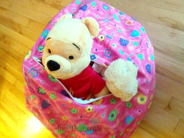 Diy stuffed animal storage hot sale bag