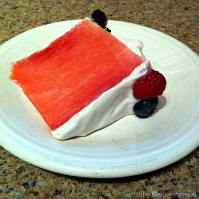 This watermelon cake recipe is simple, healthy, and beautiful. This is a dairy free recipe, is great for anyone with food allergies, and is perfect for any birthday party or special occasion which requires cake. 