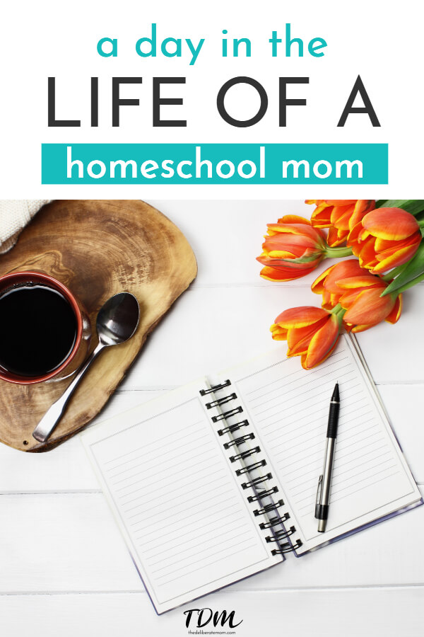 Would you like to be a fly on a homeschool mom's wall? Would you like to see another homeschool schedule? Here's a day in the life of a homeschool mom. #schedule #homeschool
