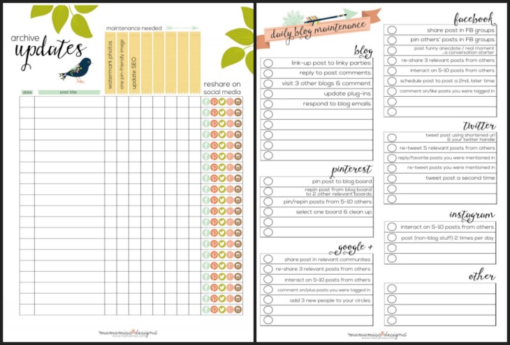 A beautiful 2015 blog planner from @mamamiss Designs! Enter to win one of your own. #blogging #organization 