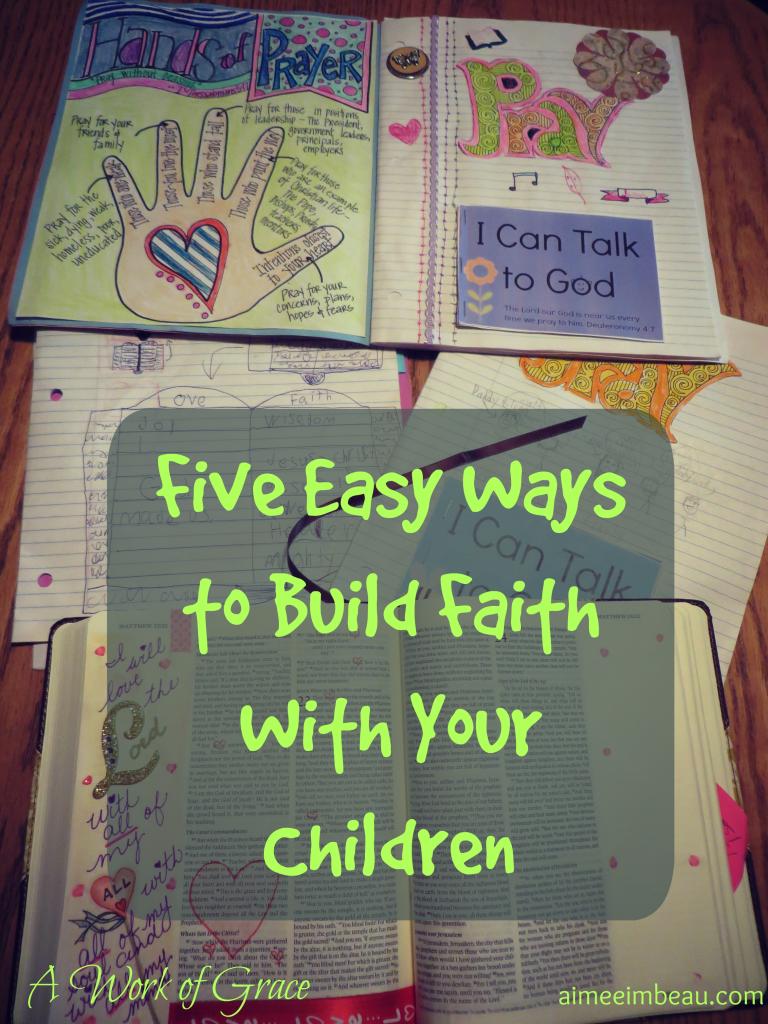 "How on earth do I manage to get my own time in God’s word every day? How can I survive my busy day without speaking to God and listening for His voice?" Come investigate 5 easy ways to build faith with your children. 