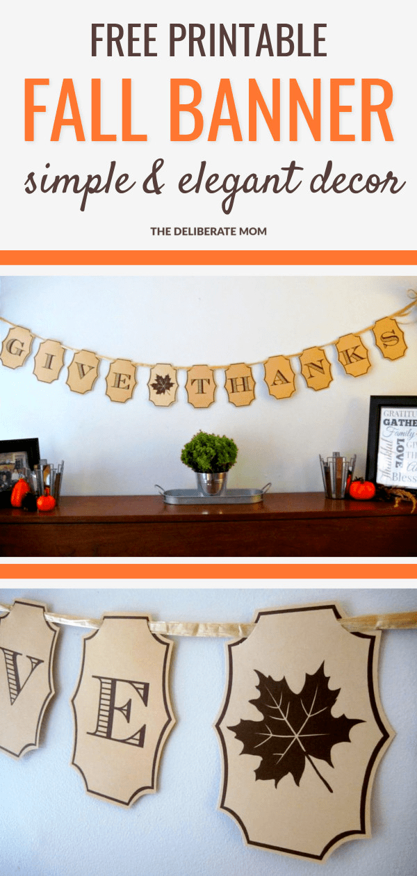 Free printable fall banner