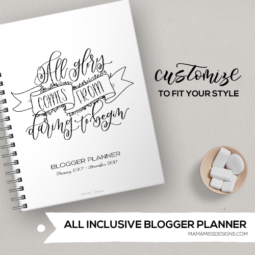 Beautiful all inclusive blog planner
