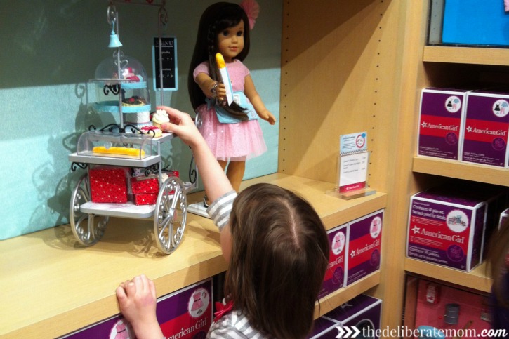 There are so many cool displays and accessories in the American Girl boutique. 