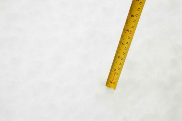 Homeschool math activity - measuring the depth of snow in the winter. 
