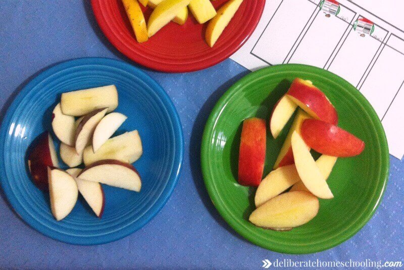 Check out this complete preschool curriculum to explore apples AND the letter A. This comprehensive apple curriculum includes activities for various subjects, recommended books about apples, and so much more! 