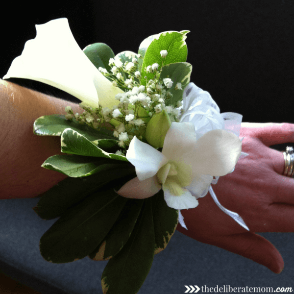The corsage I wore to the wedding. The corsage I wore to the wedding.