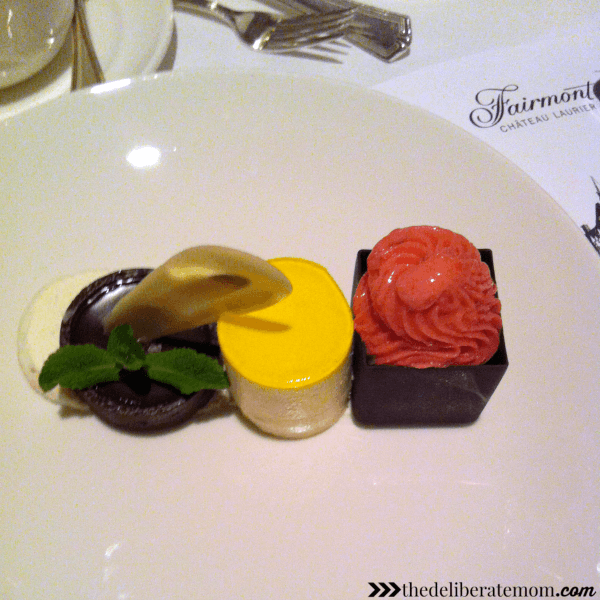 The dessert trio. My favourite was the salted caramel tart. 3 desserts... THREE!