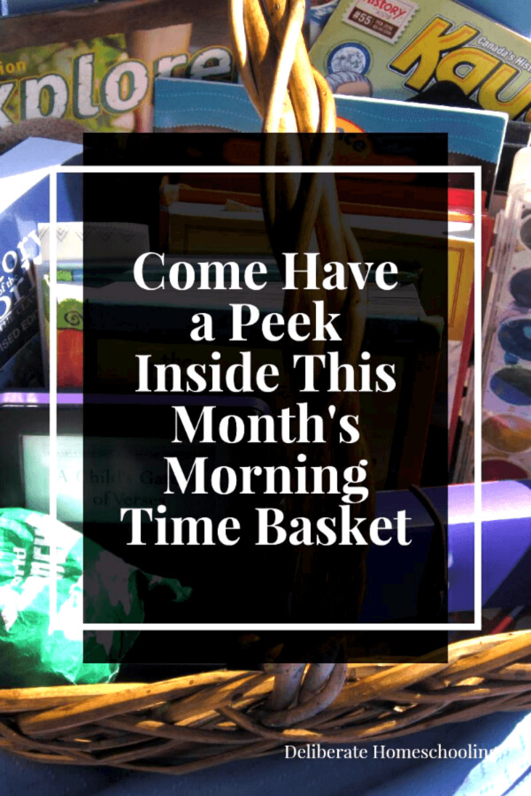 I love our homeschool Morning Time. Come have a sneak peek at the contents of one of our Morning Time Baskets. 