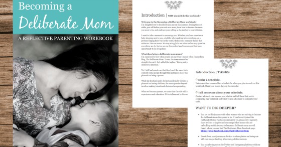 A one-of-a-kind parenting workbook! Becoming a Deliberate Mom by Jennifer Bly