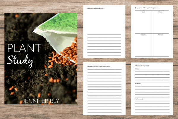Check out this beautiful and complete 21-page plant study notebooking set!