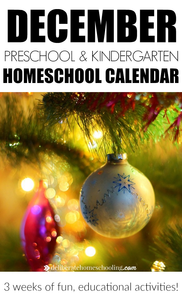 December kindergarten planning (also suitable for preschool planning). Includes links to activities, crafts, and recommended books for your homeschooler! #planning #preschoolcurriculum