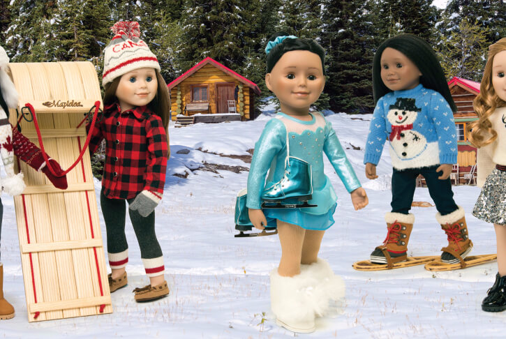 This skating dress is a gorgeous outfit to add to your Maplelea Doll's wardrobe.