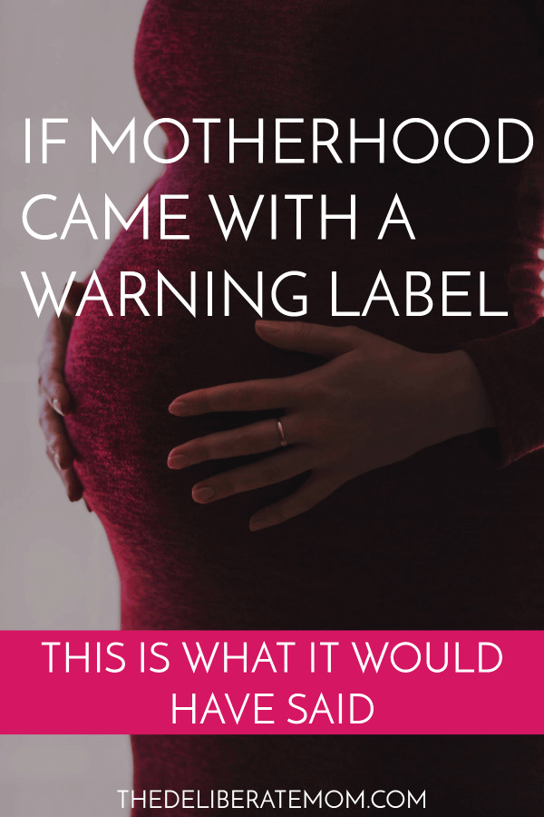 Could you imagine if motherhood came with a warning label?! This is what it would say!