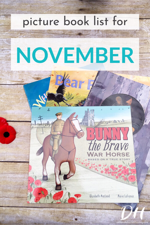 Picture books are a major part of our homeschool curriculum. Books are a wonderful way to teach children. Here is our November picture books list. 