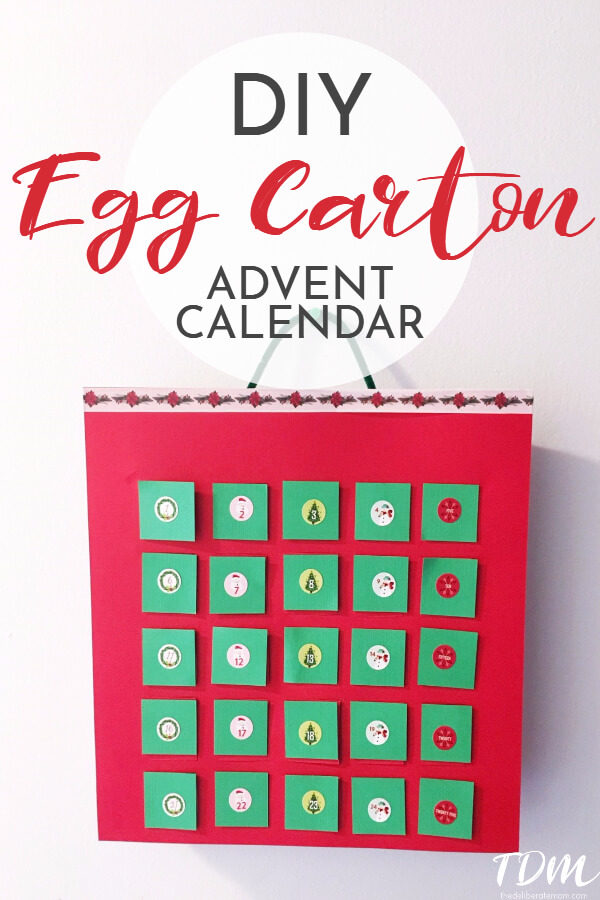 Check out these easy plans to make a DIY egg carton advent calendar! Just a few simple supplies required! Fill with your preferred treats! This is perfect for a child with food allergies! Decide which treats you would want to place inside the calendar!