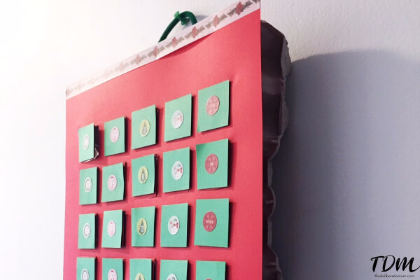 DIY egg carton advent calendar.