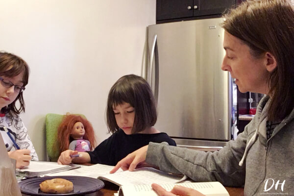 Our homeschool schedule includes table work.