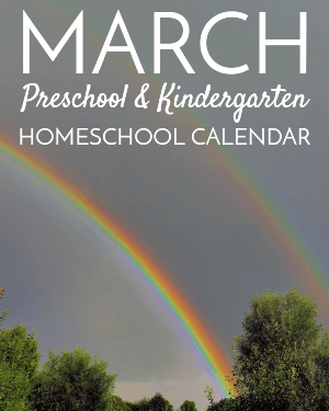 March Preschool/Kindergarten Calendar