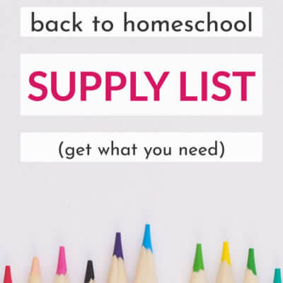 Homeschool Supply List