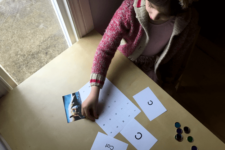 Matching activity for the deluxe alphabet cards!