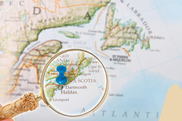 Nova Scotia map.