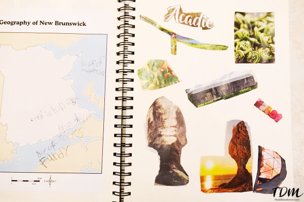 Collage activity for homeschoolers - New Brunswick Unit Study